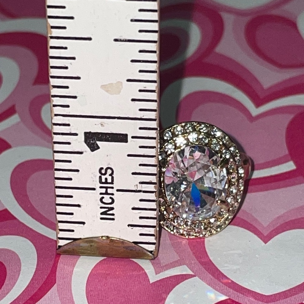 Gold Rhinestone Ring - Picture 7 of 10